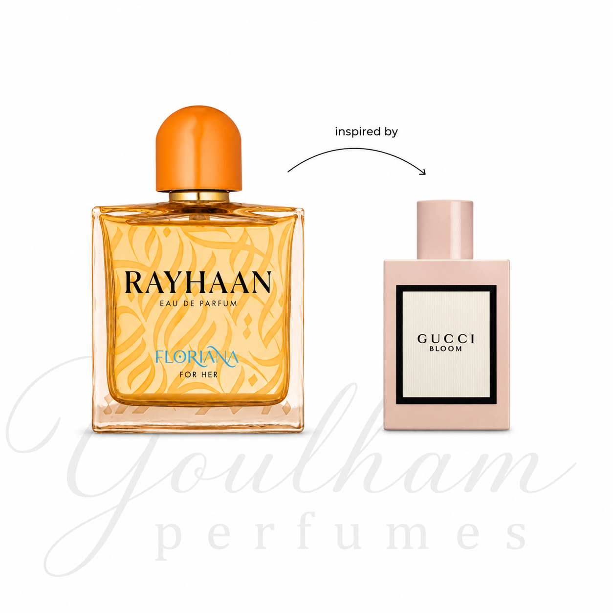 Flacon Floriana Rayhaan Eau de Parfum florale ambrée pour femme