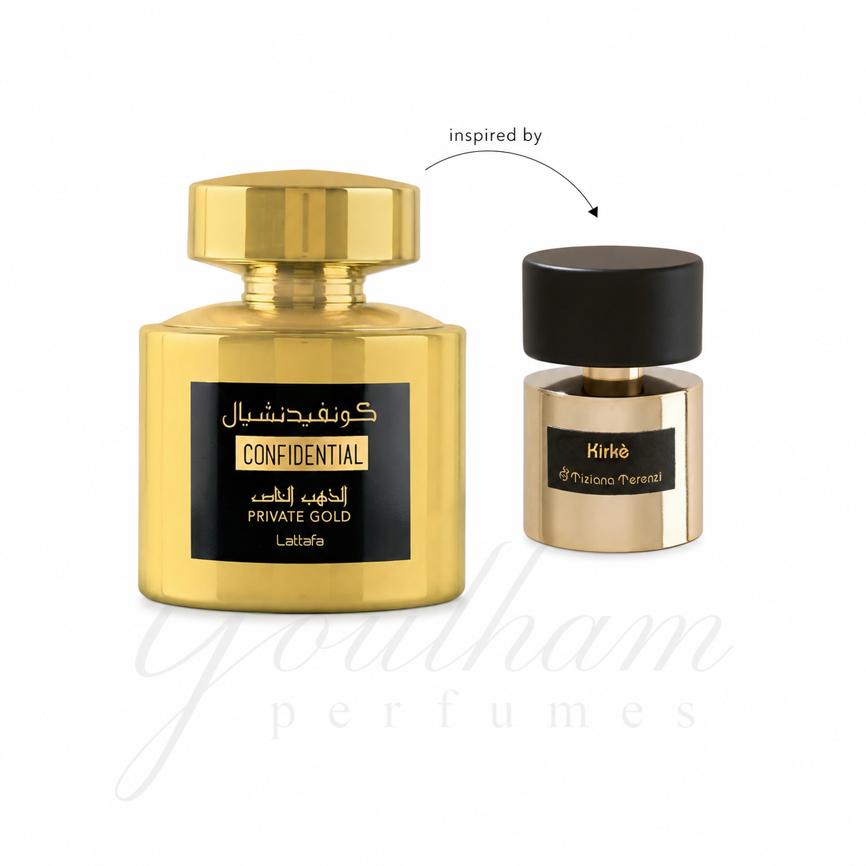Flacon Confidential Private Gold Lattafa Eau de Parfum oriental fruité mixte
