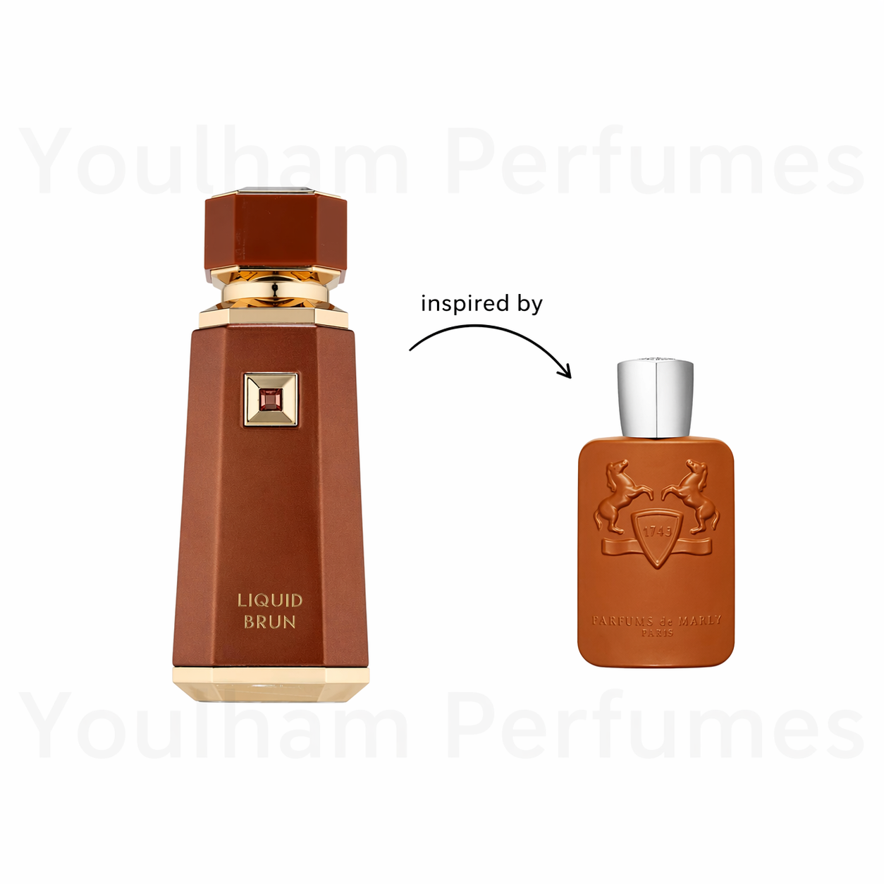 Liquid Brun Fragrance World, parfum oriental gourmand mixte – Youlham Perfumes Maroc