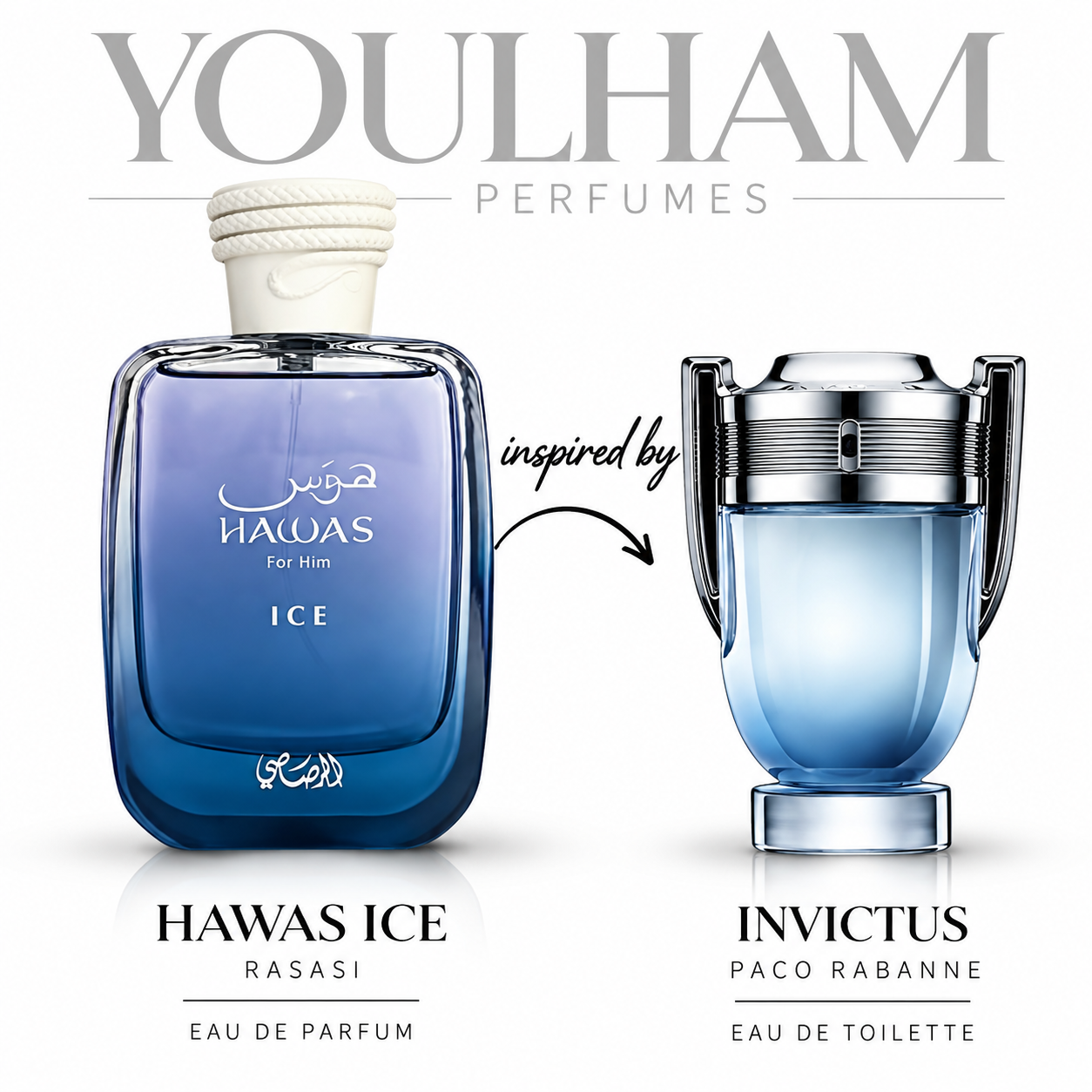 Hawas Ice – Rasasi Eau de Parfum Homme Aromatique Boisé Fruité