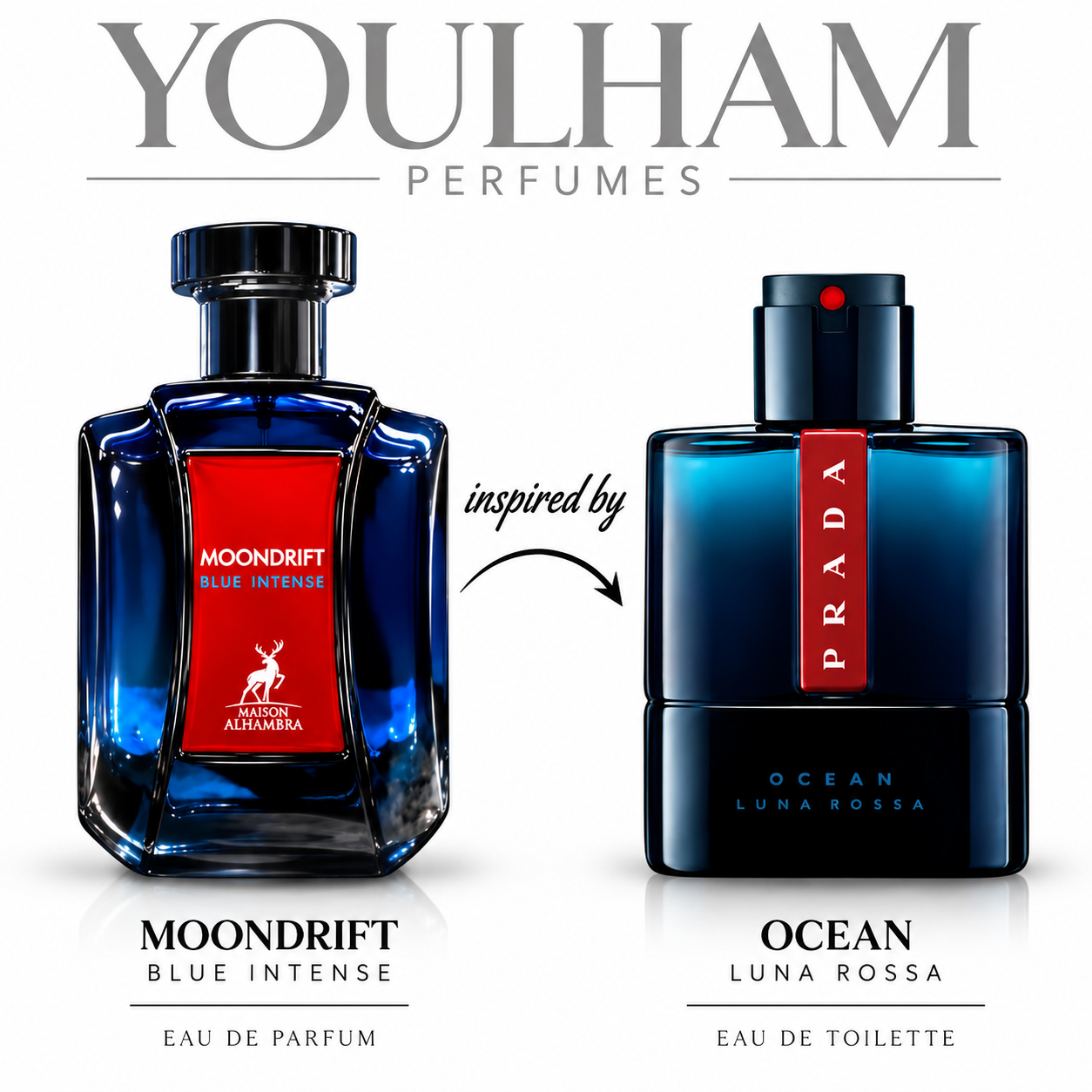 Moondrift Blue Intense – Maison Alhambra Eau de Parfum Homme Aromatique Fougère
