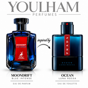 Moondrift Blue Intense – Maison Alhambra Eau de Parfum Homme Aromatique Fougère