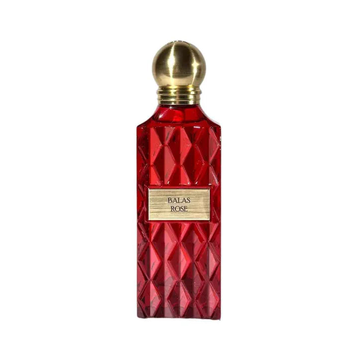 Flacon Balas Rose Ibraheem Al Qurashi Eau de Parfum oriental floral, disponible au Maroc
