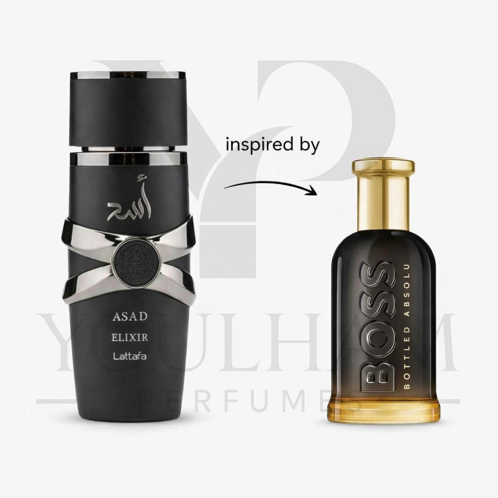 Flacon Asad Elixir Lattafa Eau de Parfum oriental boisé pour homme