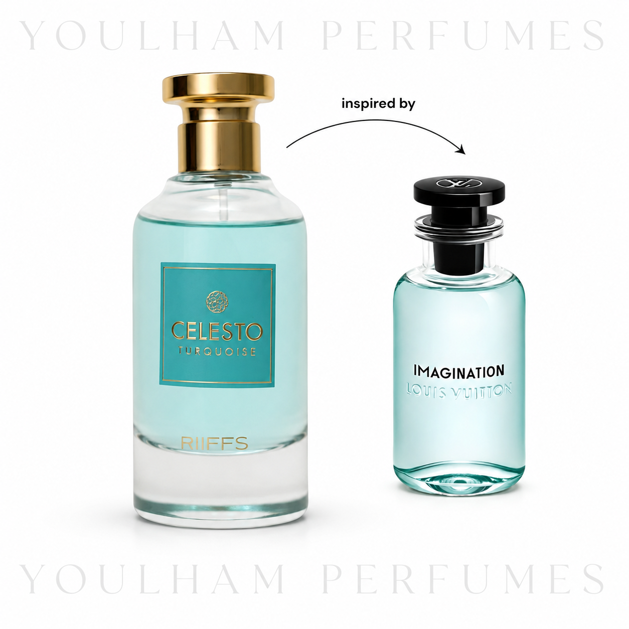 Flacon Celesto Turquoise Riiffs Eau de Parfum aromatique boisé pour homme