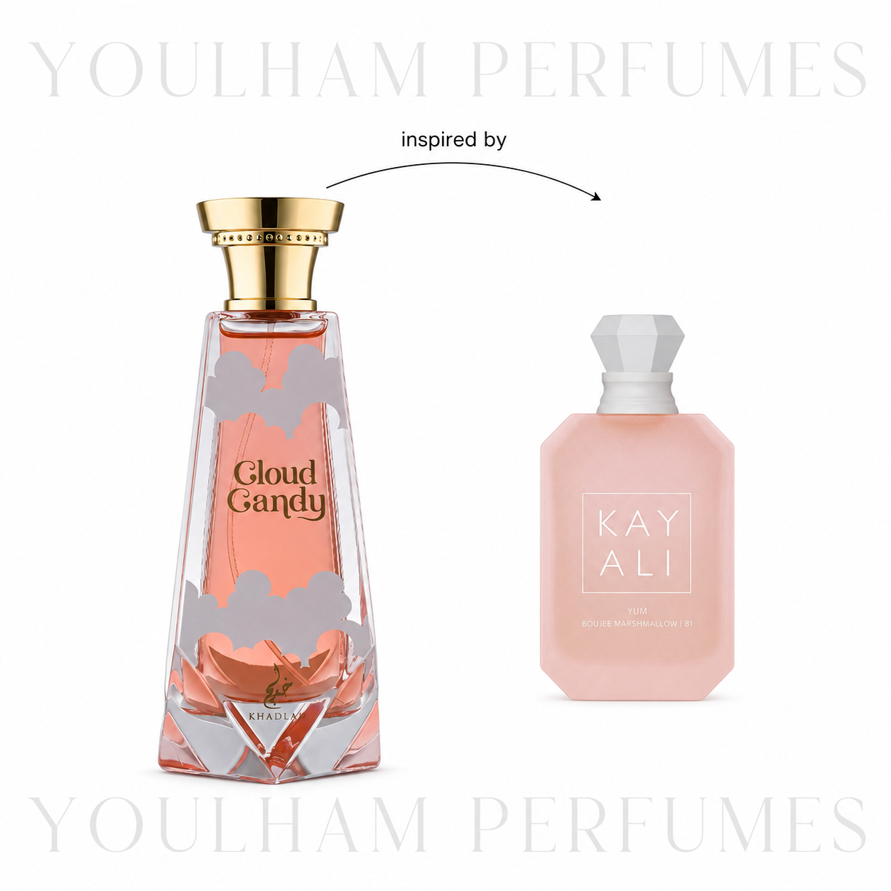 Flacon Cloud Candy Khadlaj Extrait de Parfum gourmand fruité pour femme