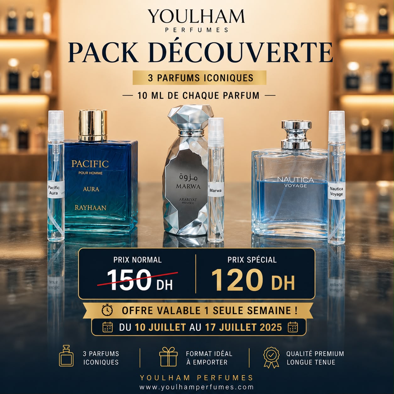 Pack Découverte 3 Parfums Iconiques, coffret – Youlham Perfumes Maroc