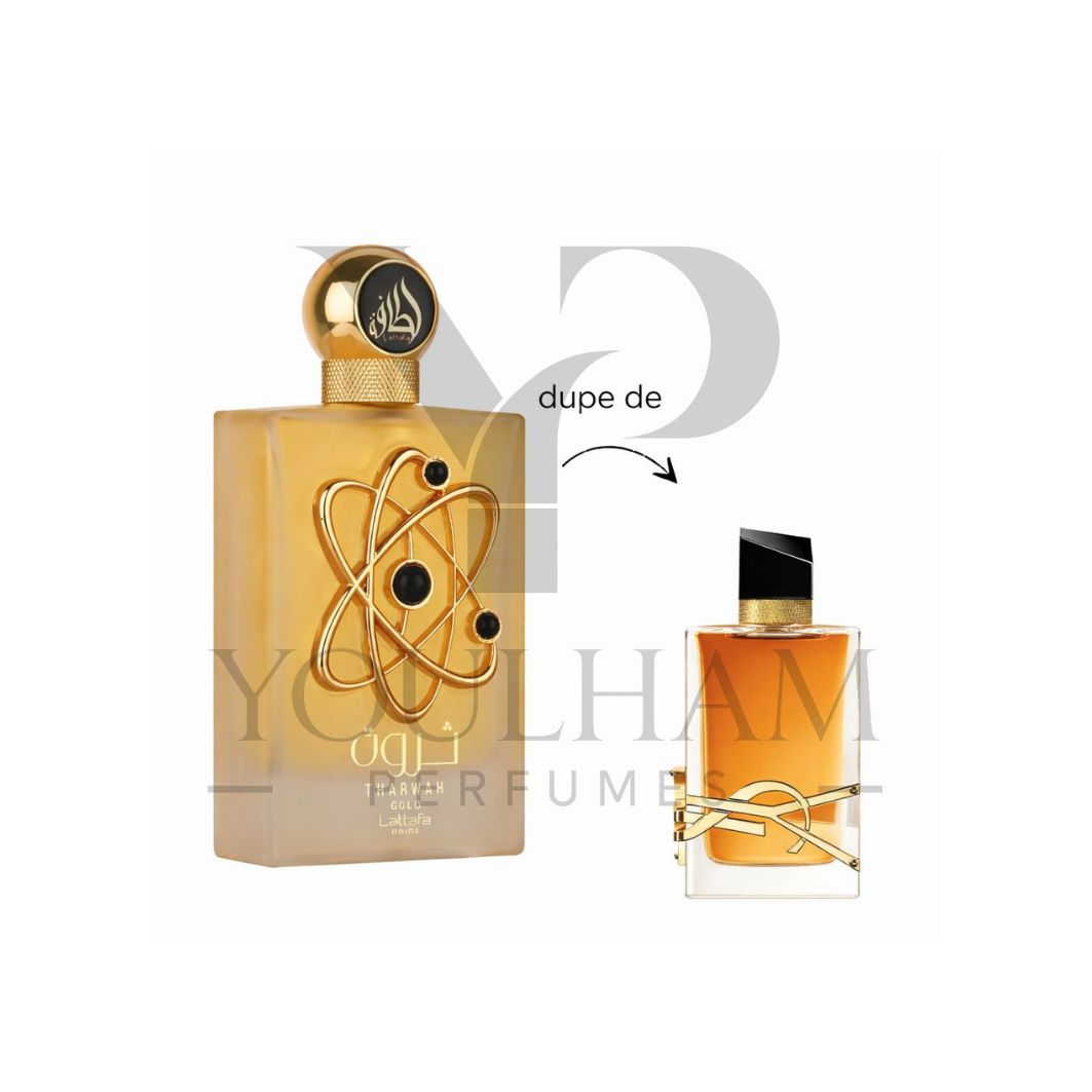 Tharwah Gold Lattafa, parfum oriental floral – Youlham Perfumes Maroc
